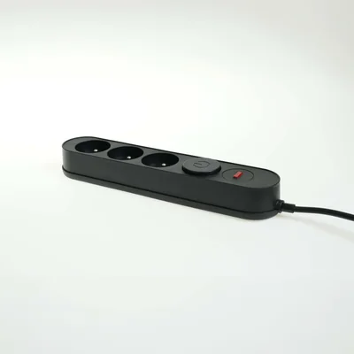 Power strip with surge protection 3 sockets switch