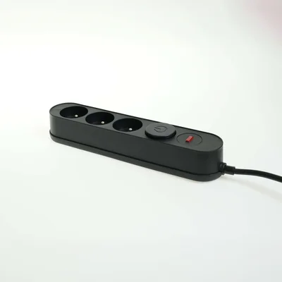 Power strip with surge protection 3 sockets switch