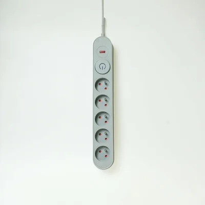 Power strip with surge protection, 5 sockets, switch