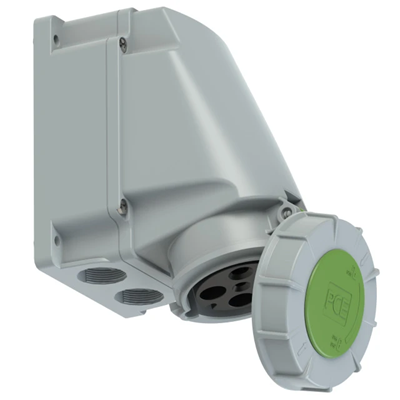 POWER TWIST fixed socket 63A 3P+E >50-500V 100-300Hz 10h IP66/67