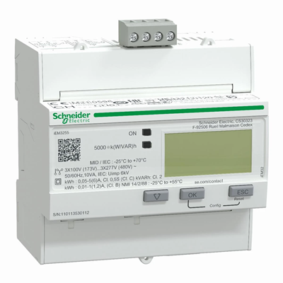 PowerLogic Compteur d'énergie triphasé 5A classe 0,5S MID Modbus