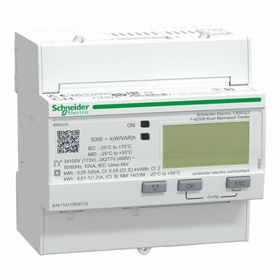 PowerLogic Dreiphasen-Energiezähler 5A Klasse 0,5S imp MID