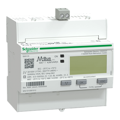 PowerLogic Three-phase energy meter 63A class 1 MID M-Bus
