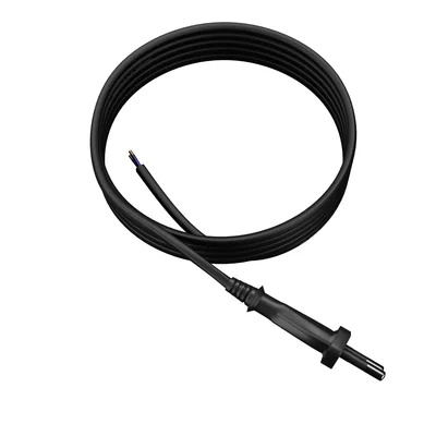 PP-11/3M/2X0,75/OMY P Anschlusskabel mit Flachstecker; 2x0,75; H03VVH2-F (OMYp); 3 m; schwarz