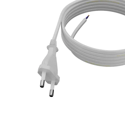 PP-11/3M/2X0,75/OMY P Connection cable with flat plug; 2x0,75; H03VVH2-F (OMYp); 3m; white