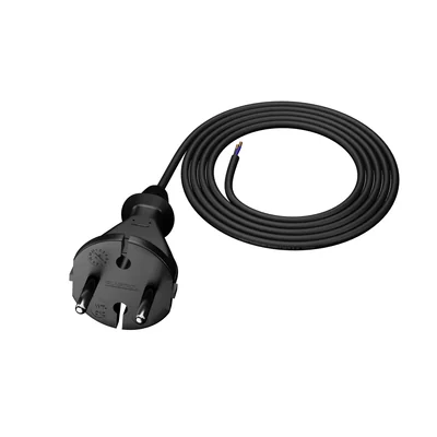 PP-21/2M/2X1/H05RR Anschlusskabel mit geradem Stecker IP20; 2x1; H05RR; 2 m; schwarz