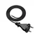 PP-21/2M/2X1/H05RR Connection cable with straight plug IP20; 2x1; H05RR; 2m; black