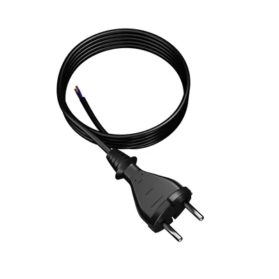 PP-21/4.5M/2X1/H05RR Connection cable with straight plug IP20; 2x1; H05RR; 4.5m; black
