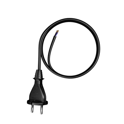 PP-21/4M/2X1.5/H05RR Connection cable with straight plug IP20; 2x1.5; H05RR; 4m; black