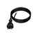 PP-21/4M/2X1.5/H07BQF B/ZAW Cavo di collegamento con spina dritta IP20; 2x1.5; H07BQF; 4 m; nero