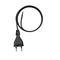 PP-21/4M/2X1/H05RR Connection cable with straight plug IP20; 2x1; H05RR; 4m; black