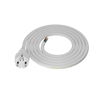 PP-40H/2M/3X2.5/H05VV-F Connection cable with straight plug IP44; 3x2.5; H05VV-F; 2m; white