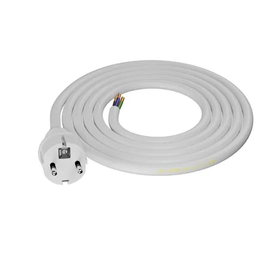 PP-40H/2M/3X2.5/H05VV-F Connection cable with straight plug IP44; 3x2.5; H05VV-F; 2m; white