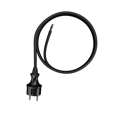 PP-40H/3M/2X1.5/H07RN Anschlusskabel mit geradem Stecker IP44; 2x1,5; H07RN-F; 3 m; schwarz