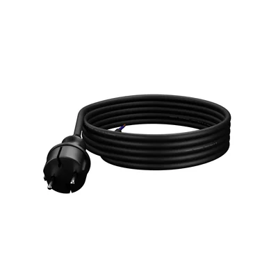 PP-40H/4M/2X1.5/H07RN Connection cable with straight plug IP44; 2x1.5; H07RN-F; 4m; black
