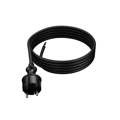 PP-40H/4M/2X1.5/H07RN Connection cable with straight plug IP44; 2x1.5; H07RN-F; 4m; black