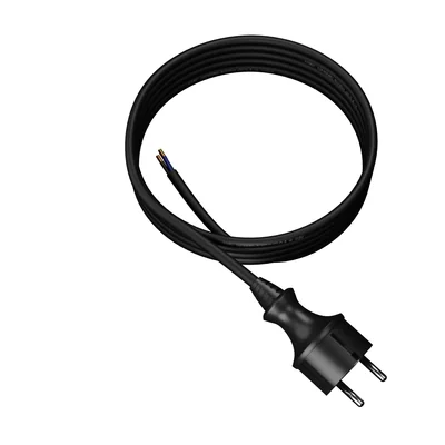 PP-40H/4M/3X1.5/H05RR Anschlusskabel mit geradem Stecker, Schutzart IP44; 3x1,5; H05RR; 4 m; schwarz