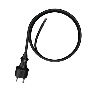 PP-40H/4M/3X1.5/H05RR Anschlusskabel mit geradem Stecker, Schutzart IP44; 3x1,5; H05RR; 4 m; schwarz