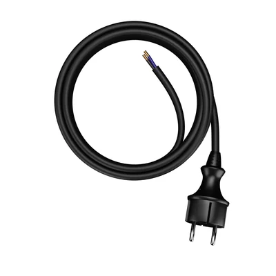PP-40H/5M/2X1.5/H07RN Connection cable with straight plug IP44; 2x1.5; H07RN-F; 5m; black