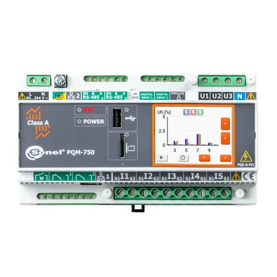 PQM-750 Stationärer Netzqualitätsanalysator, Wechselstromnetzteil, 5A Transformatoren
