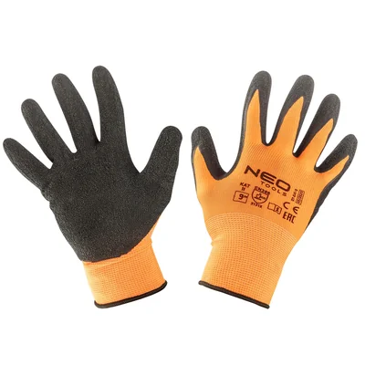 Pracovní rukavice z polyesteru s latexovým povlakem, 3131X, velikost 9