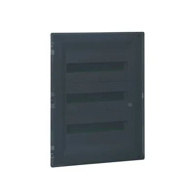 PRACTIBOX3 3 X 18 RECESSED DISTRIBUTION BOARD WITH TRANSPARENT DOOR