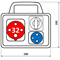 PRAKTIK Distribution box 1x32A 4p 1x250V circuit breaker 0-1 1xprotection10 A IP54 + holder low base