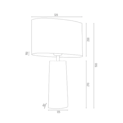 PRATO Lampada da tavolo 50cm 60W E27 IP20 rosa