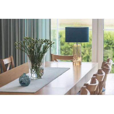 PRATO Tischleuchte 50cm 60W E27 IP20 blau