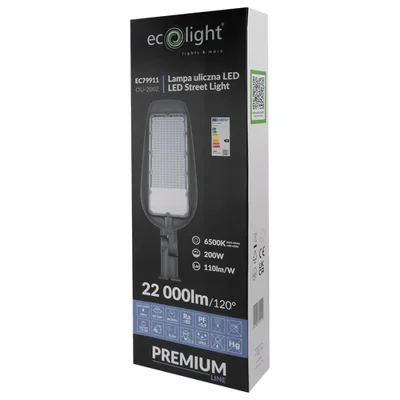PRÉMIOVÁ POULIČNÍ SVÍTIDLA 200W 6500K 110lm/W IP65