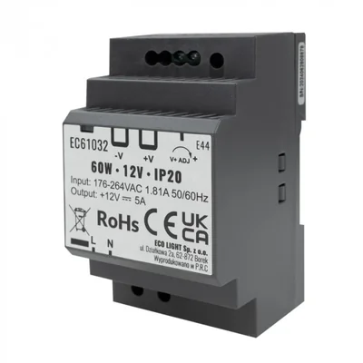 PREMIUM 12V 60W DIN rail power supply