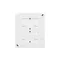 Presa a muro Simon Aquaclick WA-CGSZ4CZ-xx-11Ax, Schuko, 4 posti, coperchio trasparente con otturatori, IP44, 16A, 250V~, connettori rapidi; bianca