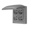 Presa a muro Simon Aquaclick WA-CGZ4Cxx-xx-16xx, 4 vie con messa a terra, coperchio dello stesso colore del corpo principale, IP44, Σ16A, 250V~, connettori rapidi; grigio