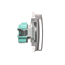 Presa a spina con messa a terra, con otturatore. percorsi di corrente, protetto contro gli spruzzi d'acqua IP44 (modulo), 16A, 250V, morsetti a vite, sportello trasparente, inox (metallico)