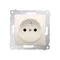 Presa a spina con messa a terra e tapparelle (modulo) 16A 250V crema