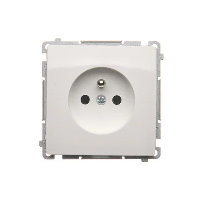 Presa a spina con messa a terra (modulo) 16A 250V bianca