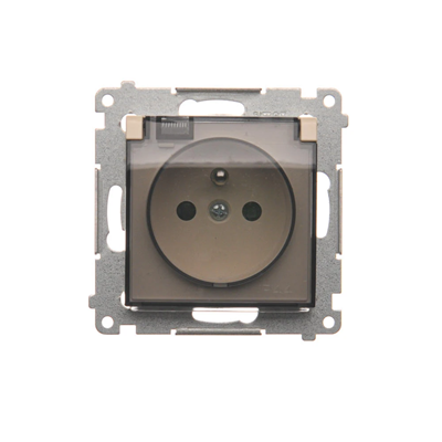 Presa a spina per versione IP44 con otturatore. per più fotogrammi (modulo) Sportello trasp.16A 250V. crema