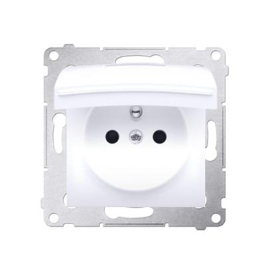 Presa a spina per versione IP44 con otturatori e guarnizione cornice (modulo) 16A 250V bianco