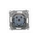 Presa a spina per versione IP44 con otturatori e guarnizione cornice (modulo) 16A 250V coperchio trasparente oro (metallizzato)