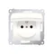 Presa a spina per versione IP44 con otturatori e guarnizione cornice (modulo) 16A 250V crema
