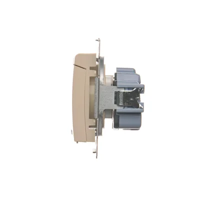 Presa a spina per versione IP44 con otturatori per più cornici (modulo) 16A 250V crema