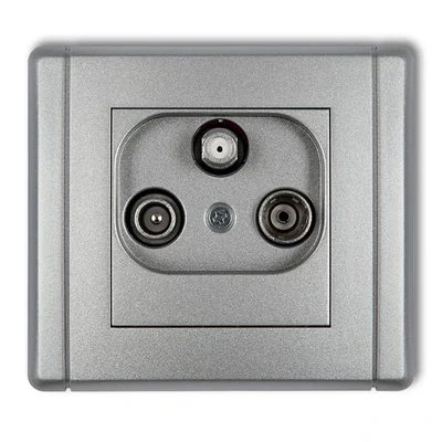 Presa abbonato terminale FLEXI RTV-SAT 1,5 dB, argento metallizzato