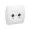 Presa antenna passante R-TV. 10 dB bianco