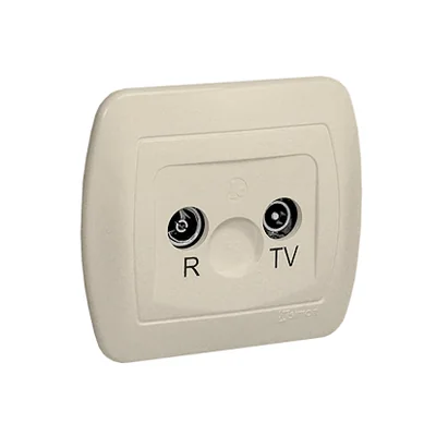 Presa antenna passante R-TV. 10dB beige