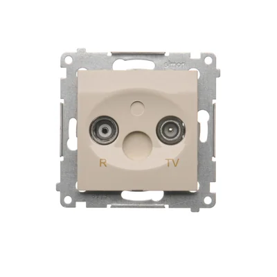 Presa antenna R-TV finale separata (modulo), crema