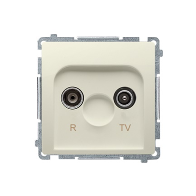 Presa antenna R-TV passante (modulo), attenuazione 10dB, beige