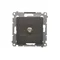 Presa antenna SAT singola (modulo), marrone opaco, metallizzato