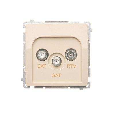 Presa antenna satellitare doppio terminale SAT-SAT-RTV (modulo) beige