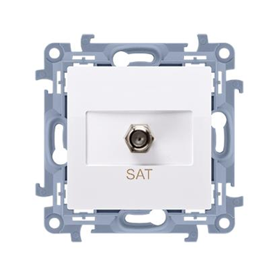 Presa antenna singola "F" (modulo), bianca