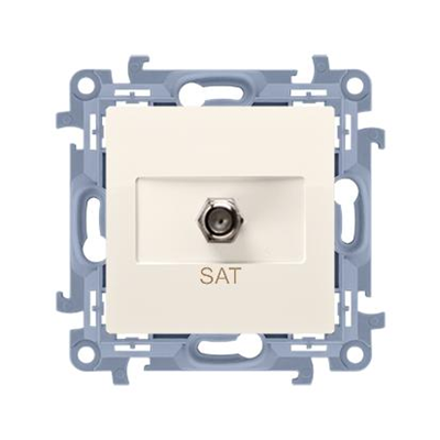 Presa antenna singola "F" (modulo), crema